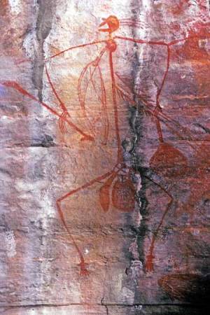 Darstellung eines Mimmi Spirit in Ubirr