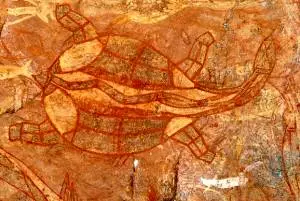 Aboriginal Rock Art aus Ubirr