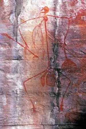 Darstellung eines Mimmi Spirit in Ubirr